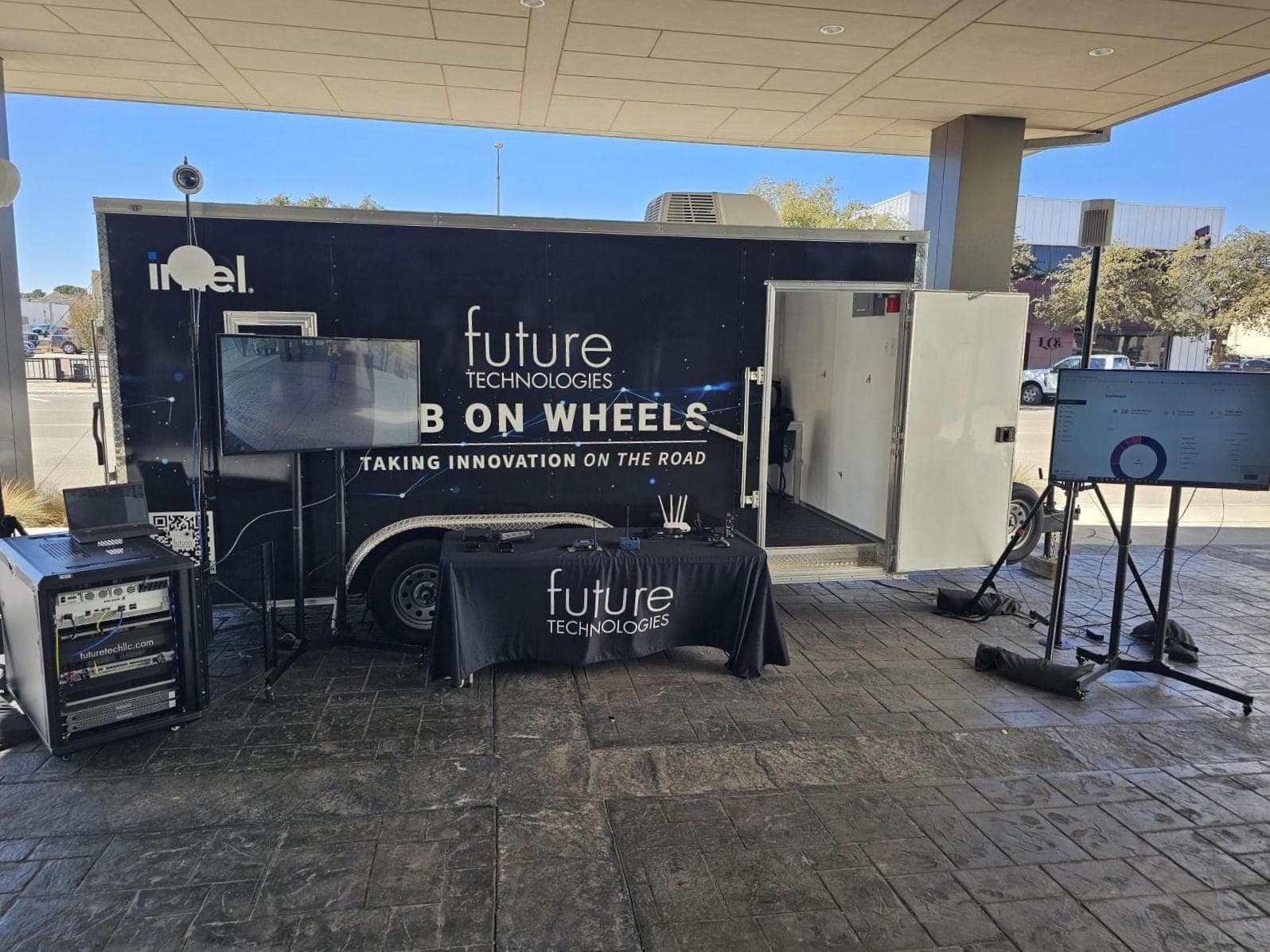 The Lab on Wheels on display at a trade show